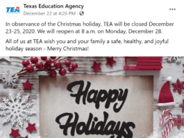 TEA Happy Holidays Facebook