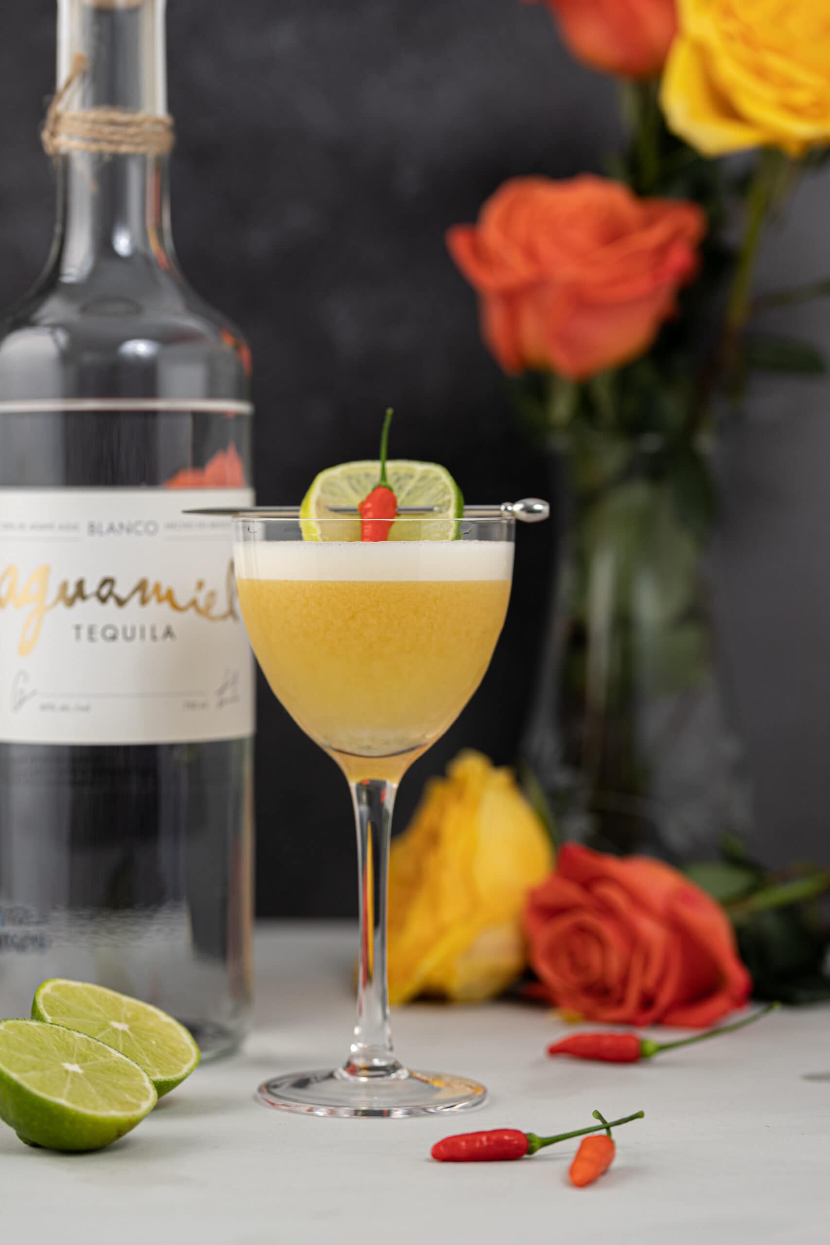 Tequila sour cocktail