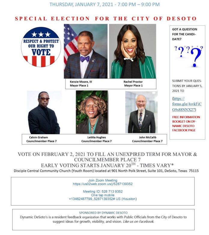 Dynamic DeSoto Candidate flyer