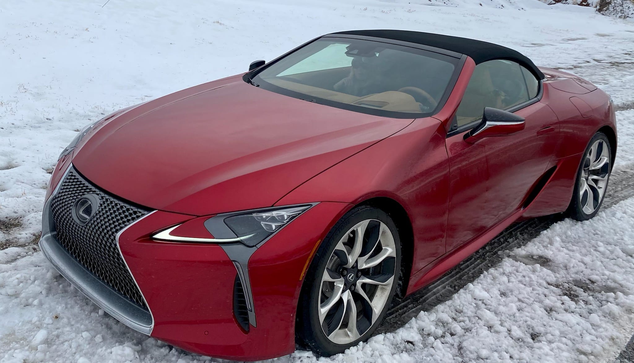 2021 Lexus LC in the snow