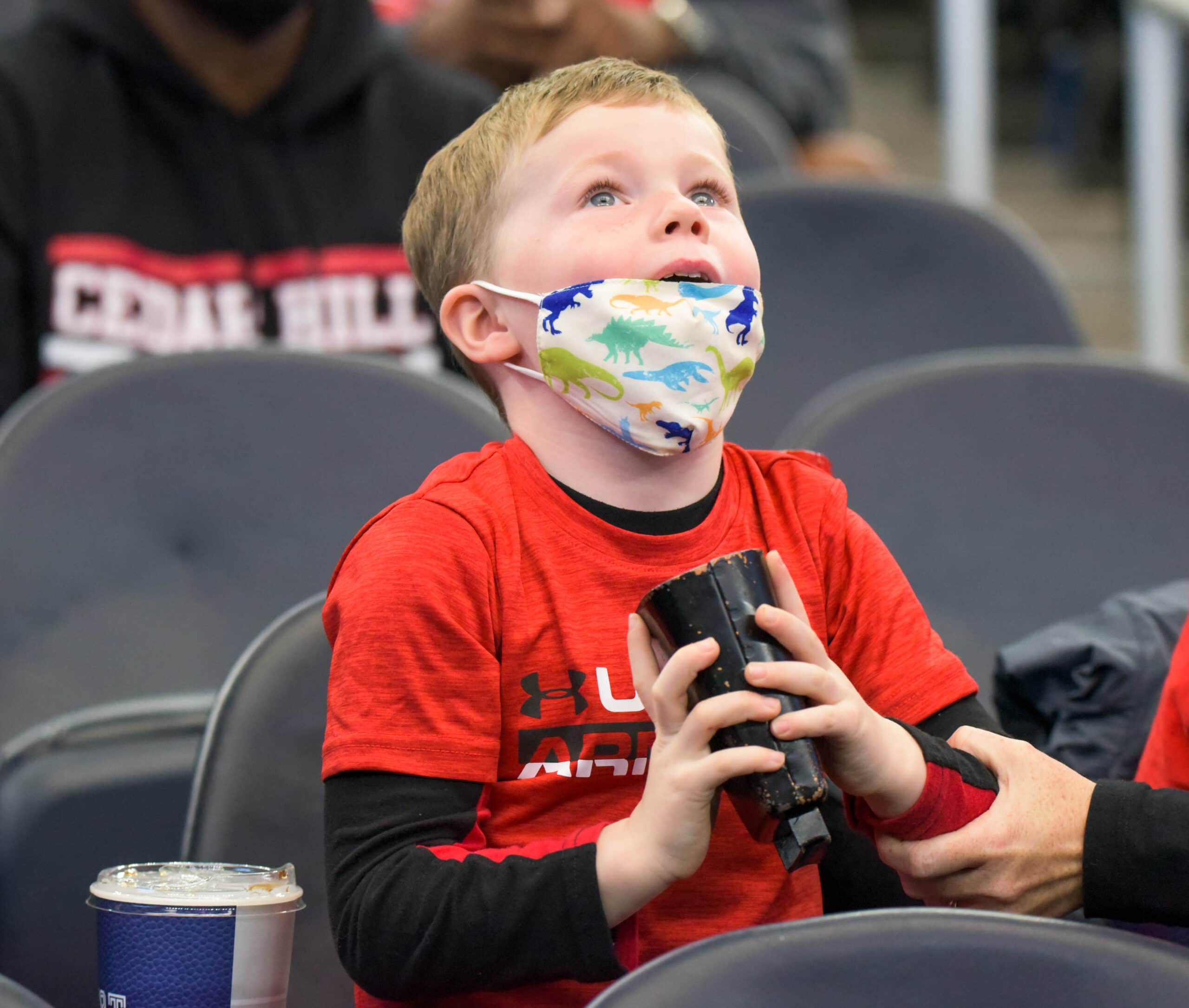 little boy with mask