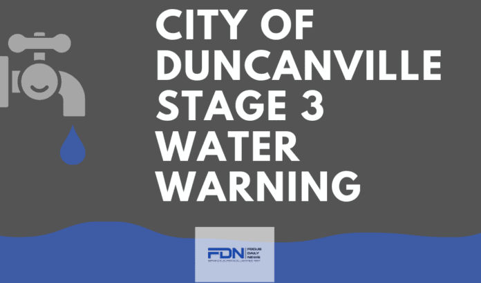 Duncanville stage 3 water warning