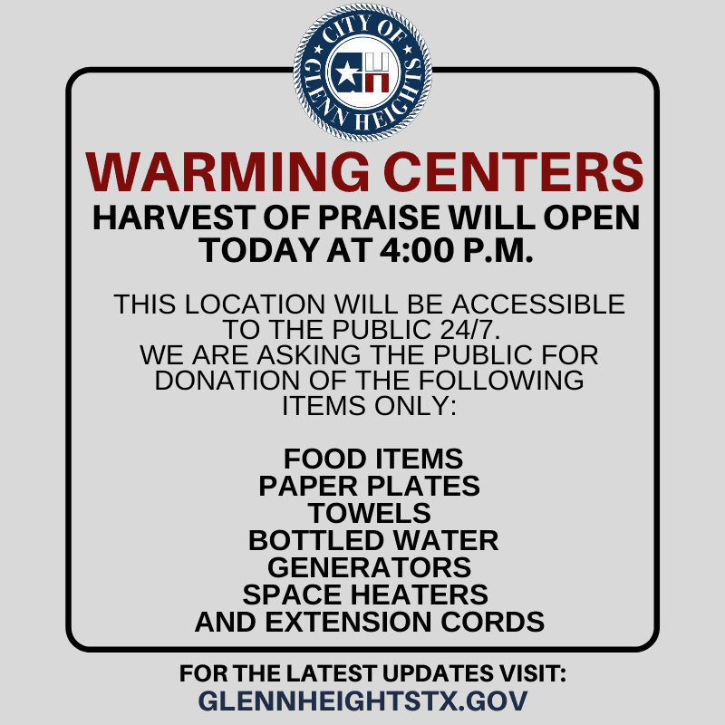 Glenn Heights warming center