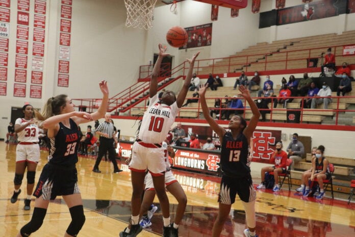 Lady Longhorns action shot Lady Longhorns basketball