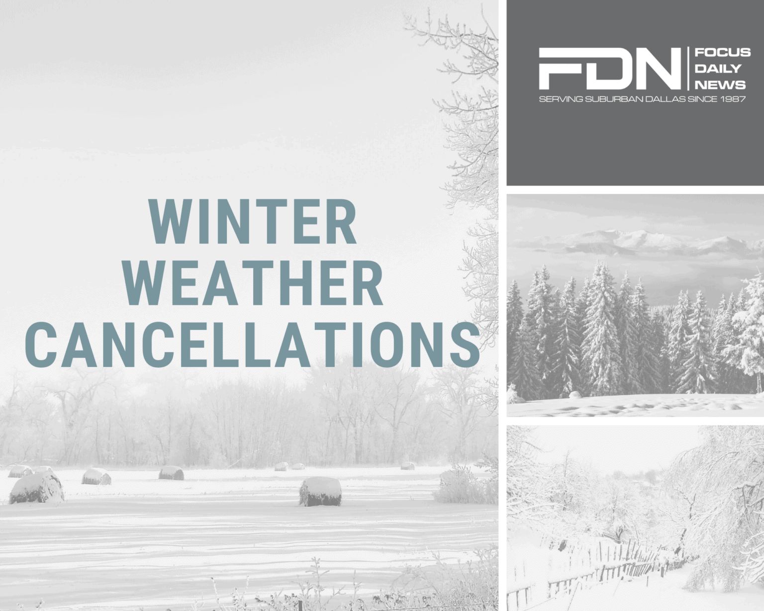 Cancellations Due To Winter Weather - Focus Daily News