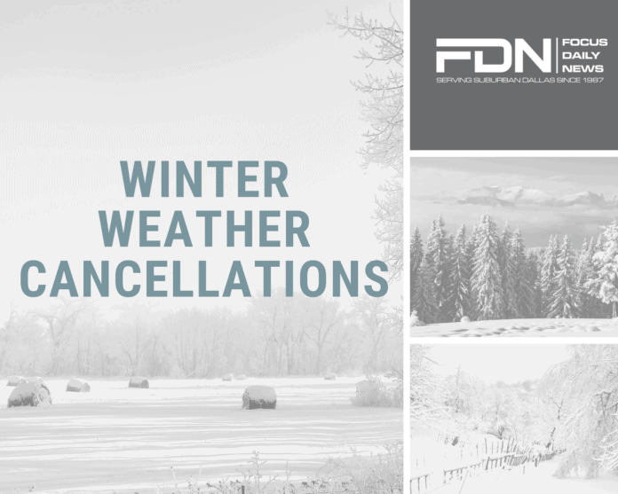 Winter weather cancellations