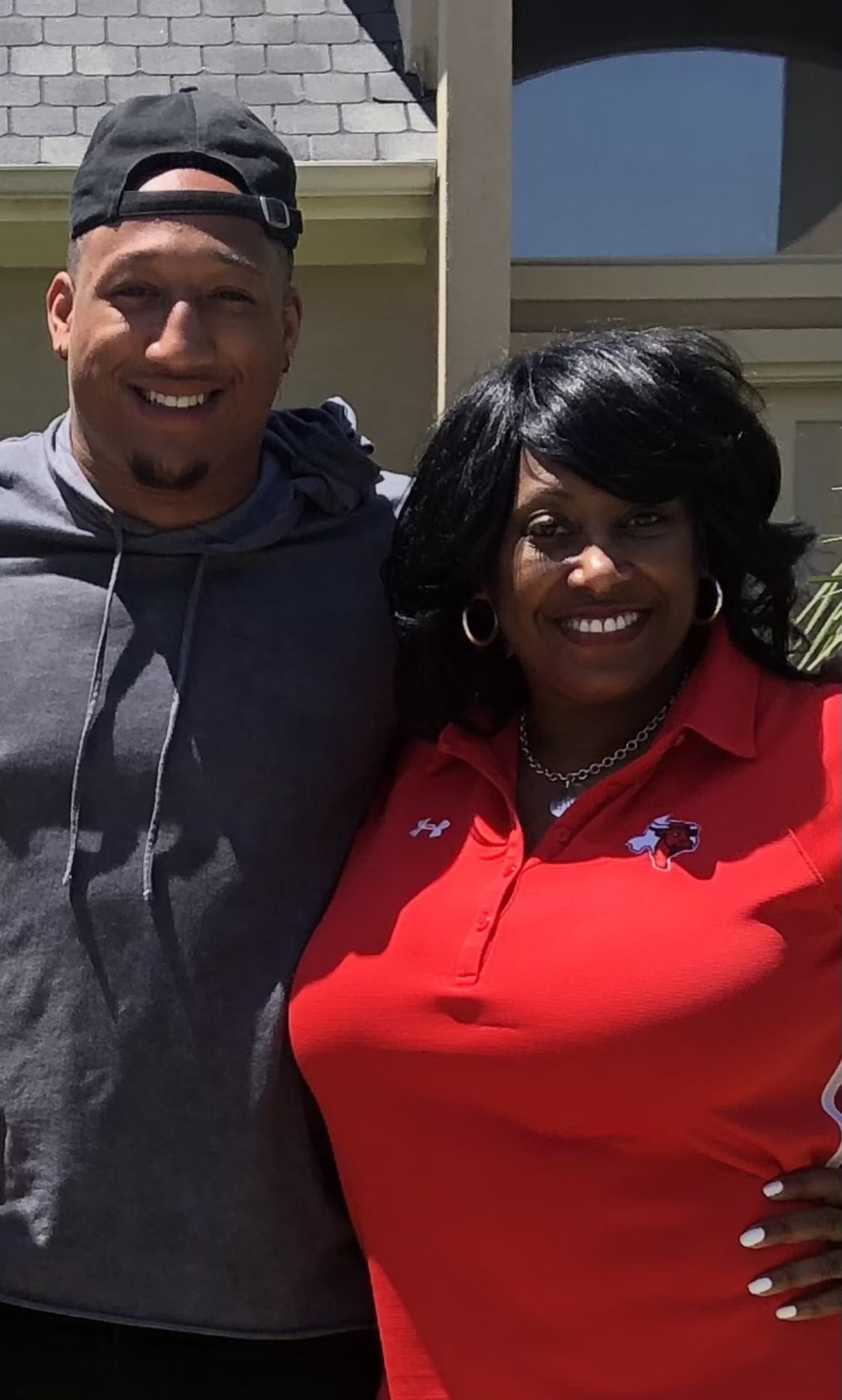 Trevis Gipson with Mom