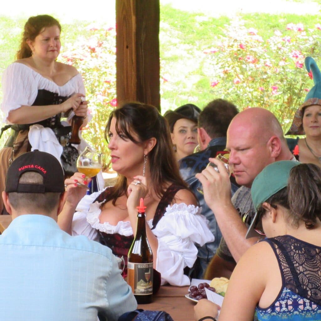 people drinking beer at Scarborough Festival