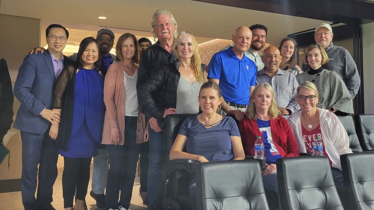 Dr Cantu Mansfield Mayo Evans at Rangers game