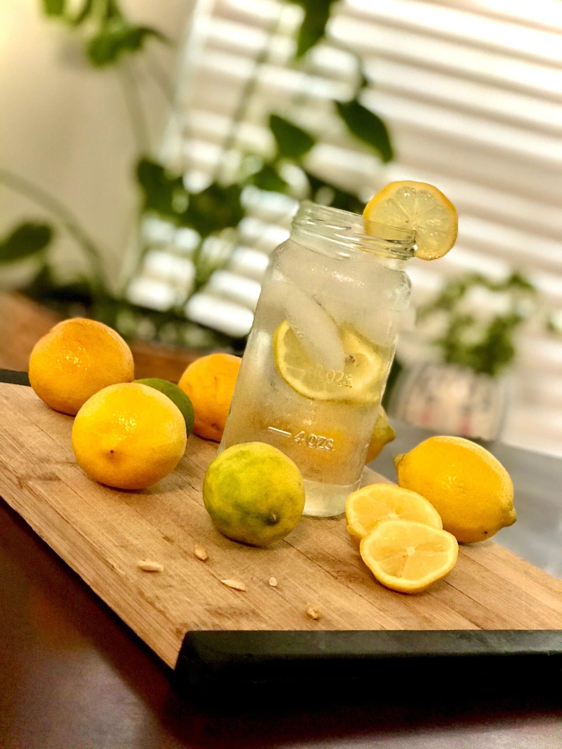 lemons and glass of water