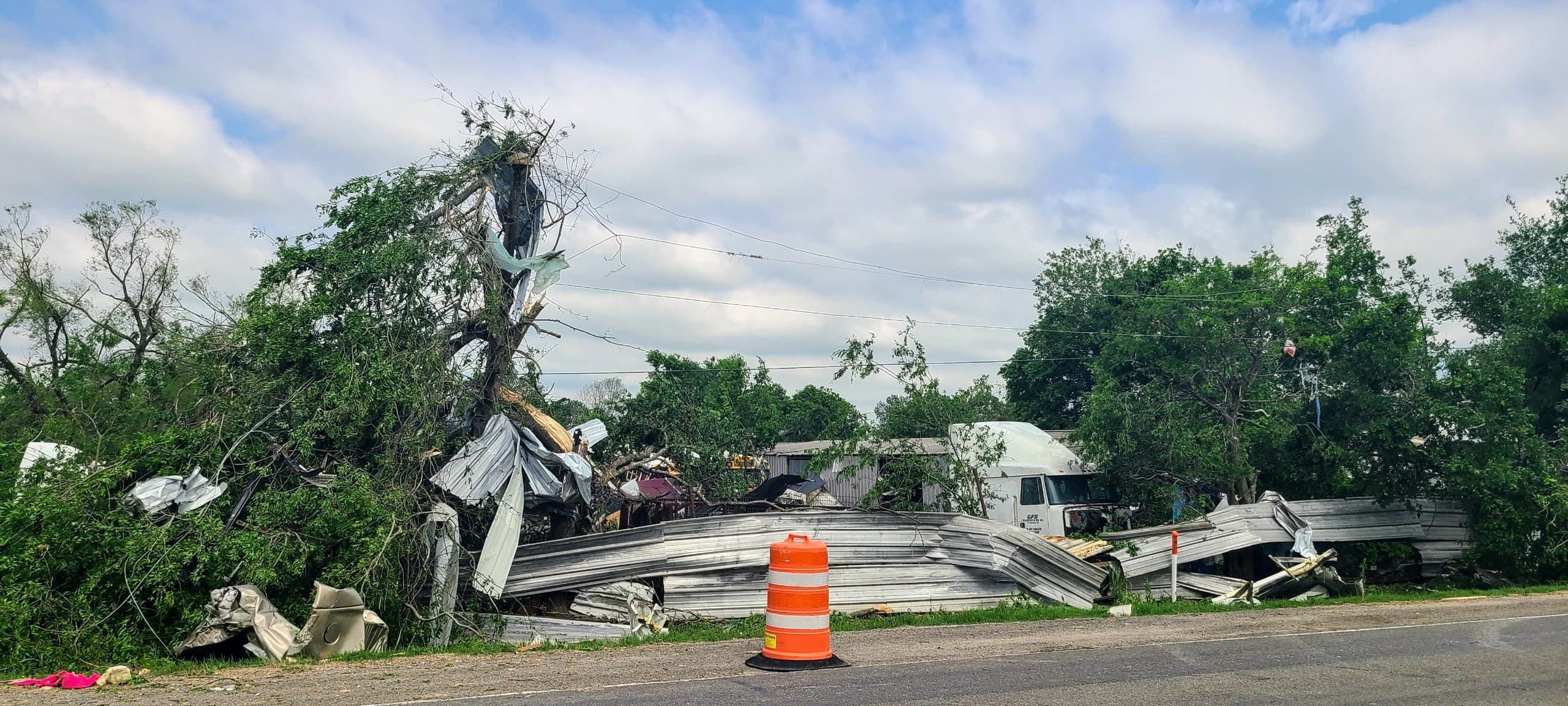 truck damage by storm