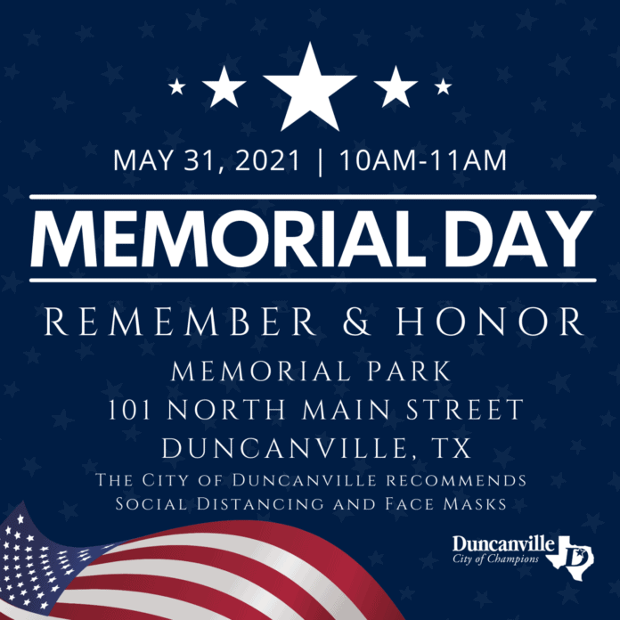 Duncanville holds Memorial Day program May 31