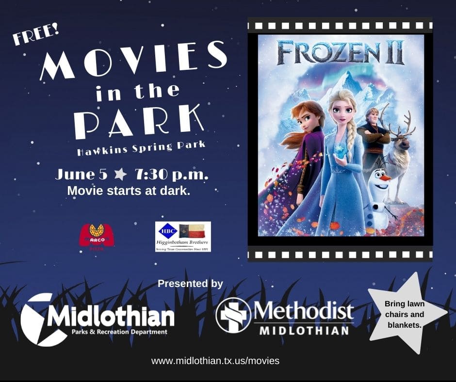 Midlothian movies in the park poster