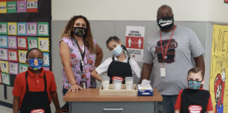 Waterford Oaks SKILL Scholars Learn Valuable Skills With Coffee Cart students with coffee cart