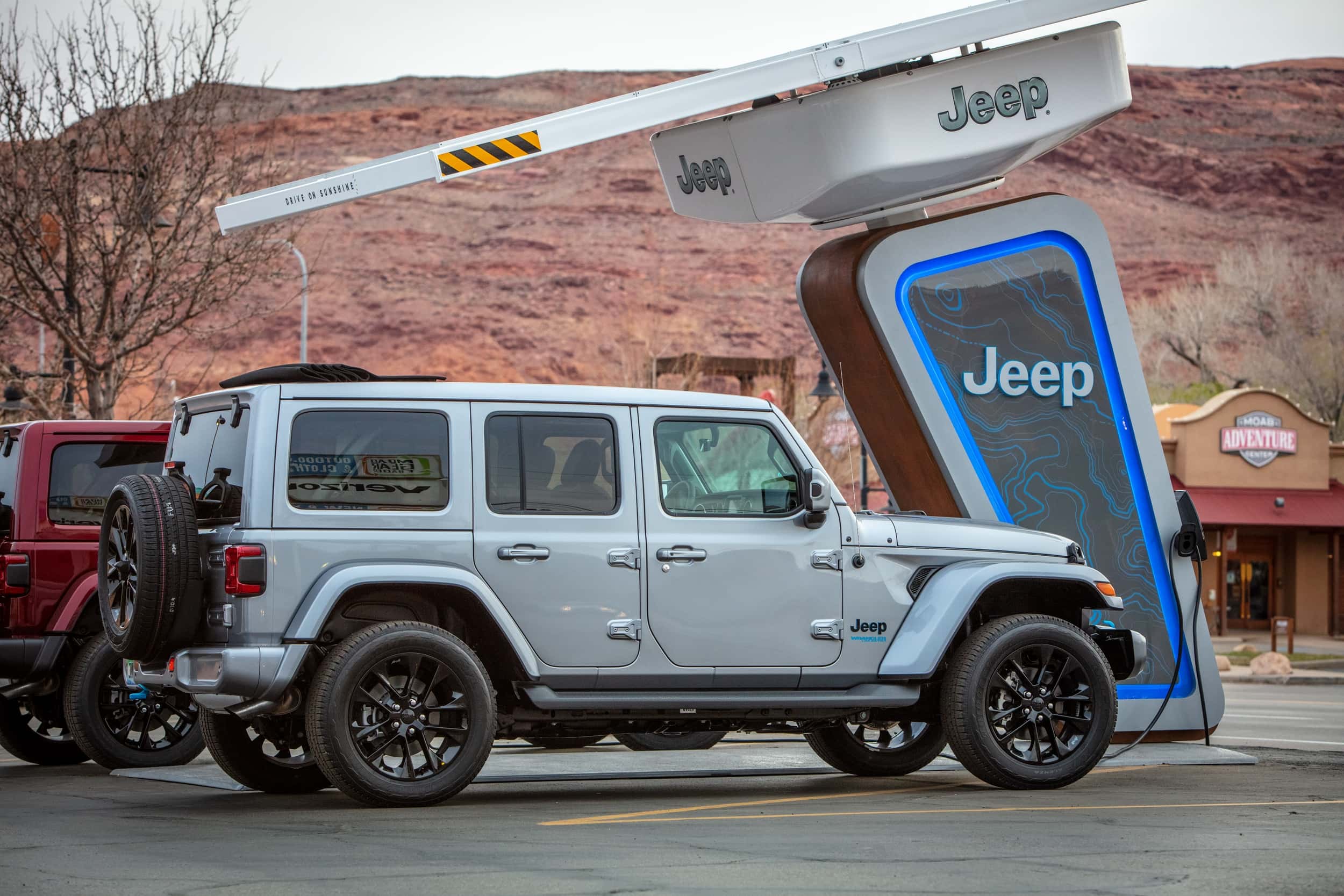 Jeep at charging station