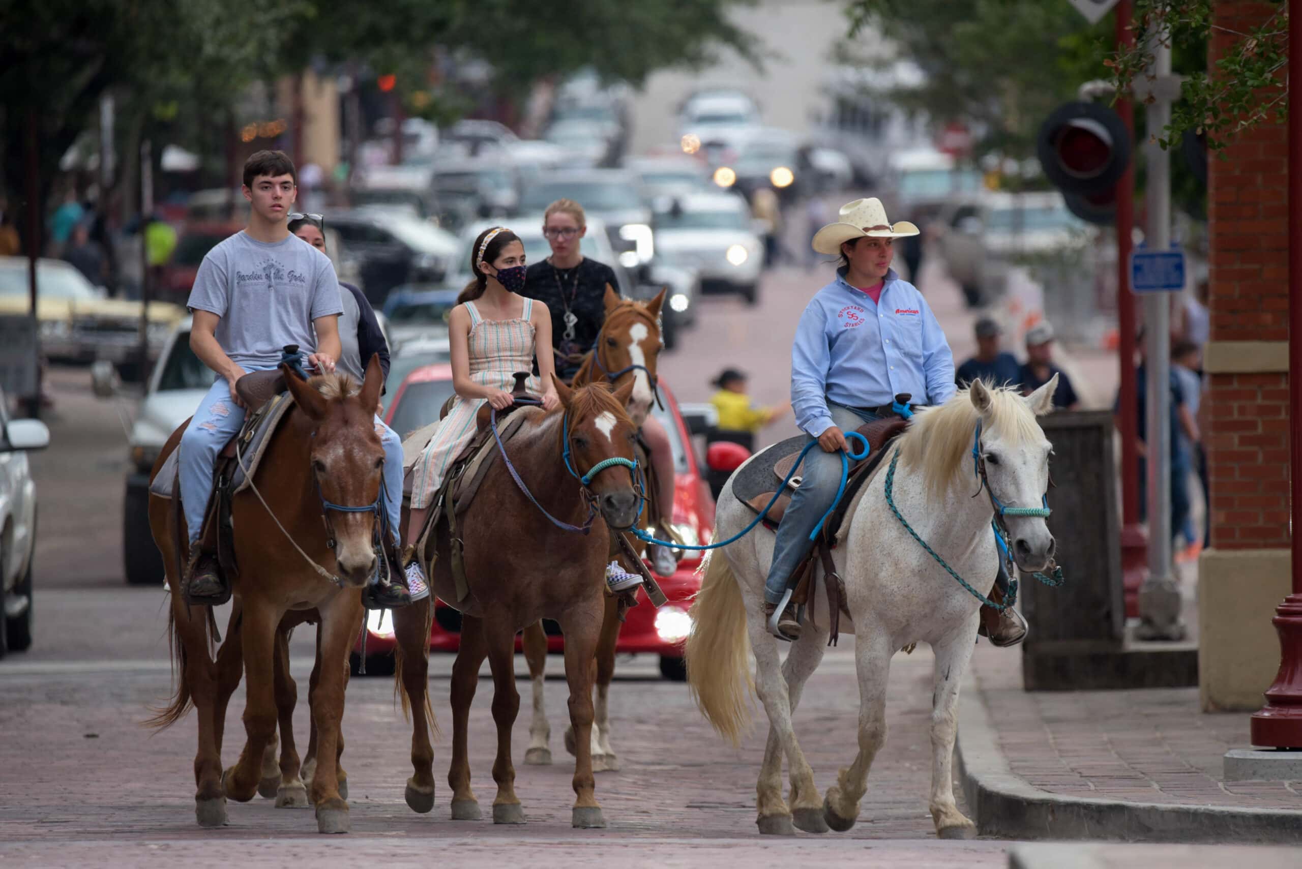 people on horseback in Ft. Worth