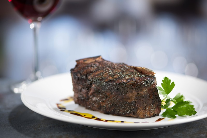 steak on a plate