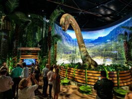 Dinosaur at Jurassic World Exhibition