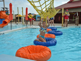 obstacle course in water