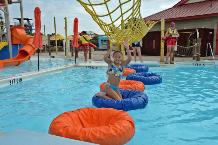 obstacle course in water