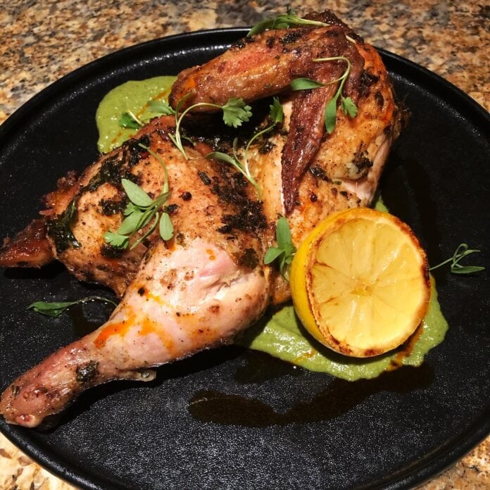 chicken on a plate