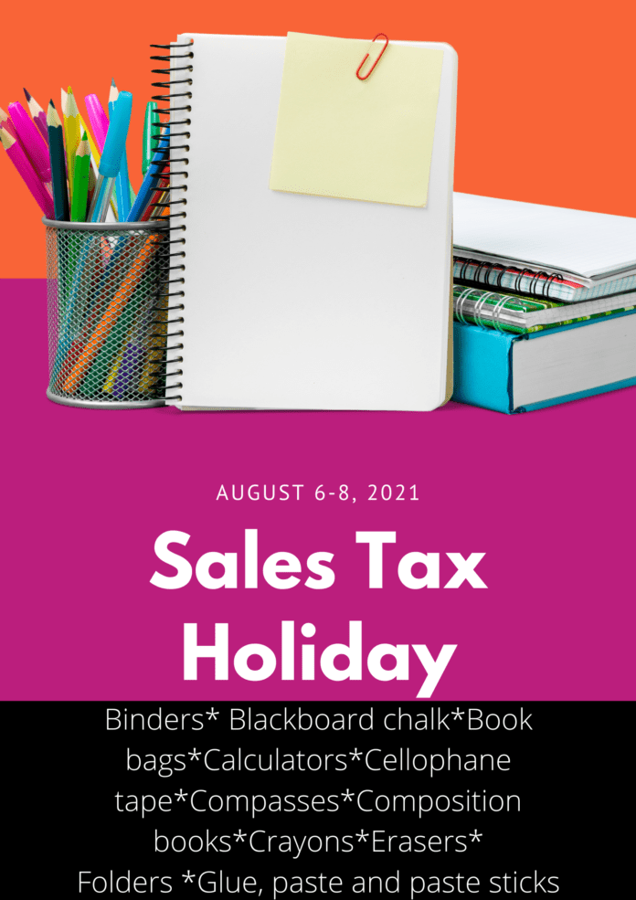 sales tax holiday poster