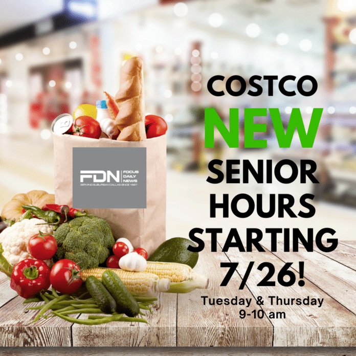 Costco senior hours poster