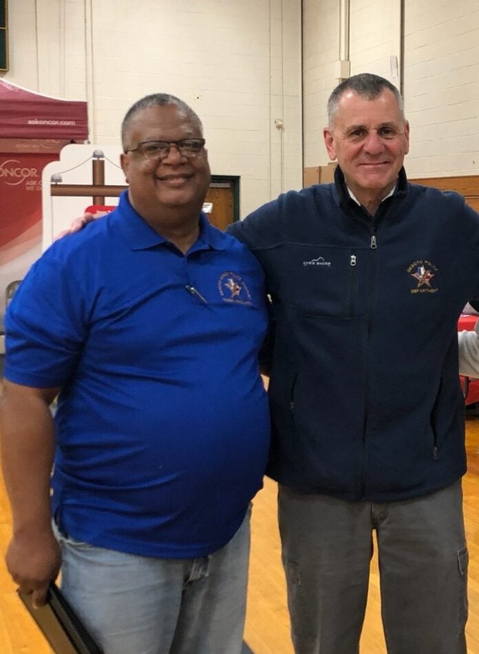 DeSoto Police Academy Alumni Association photo Ray Dent and Police Chief Joe Costa