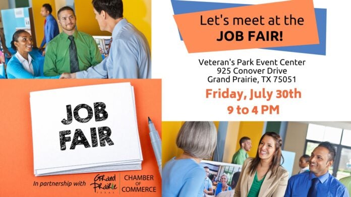 Grand Prairie job fair poster