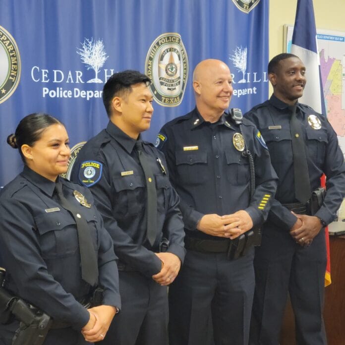 Cedar Hill Police Officers with Chief