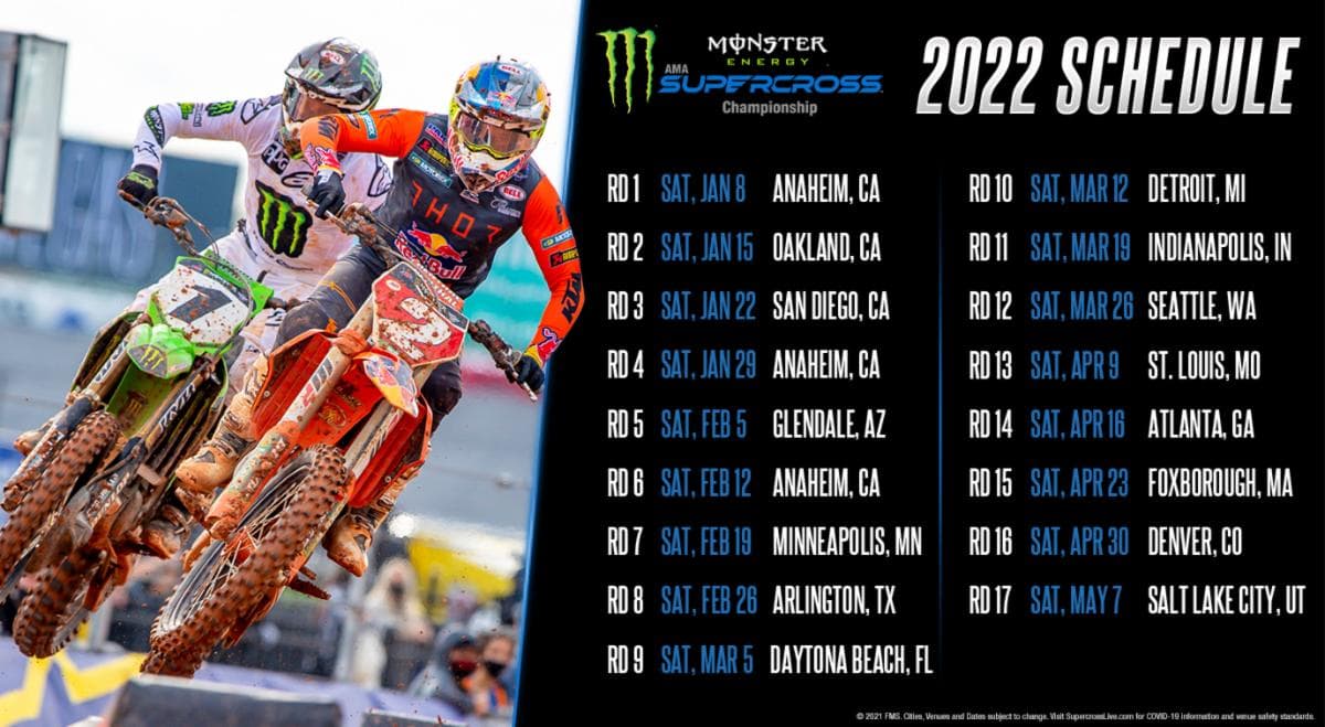 2022 Supercross Schedule