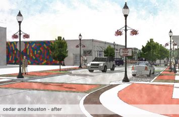 rendering of Cedar and Houston street