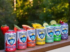 Canteen cans lined up