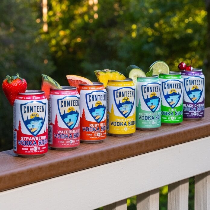 Canteen cans lined up