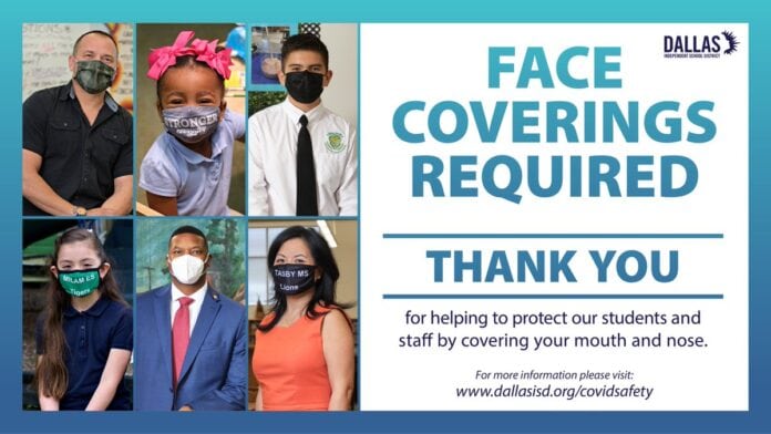 face covering dallas ISD poster