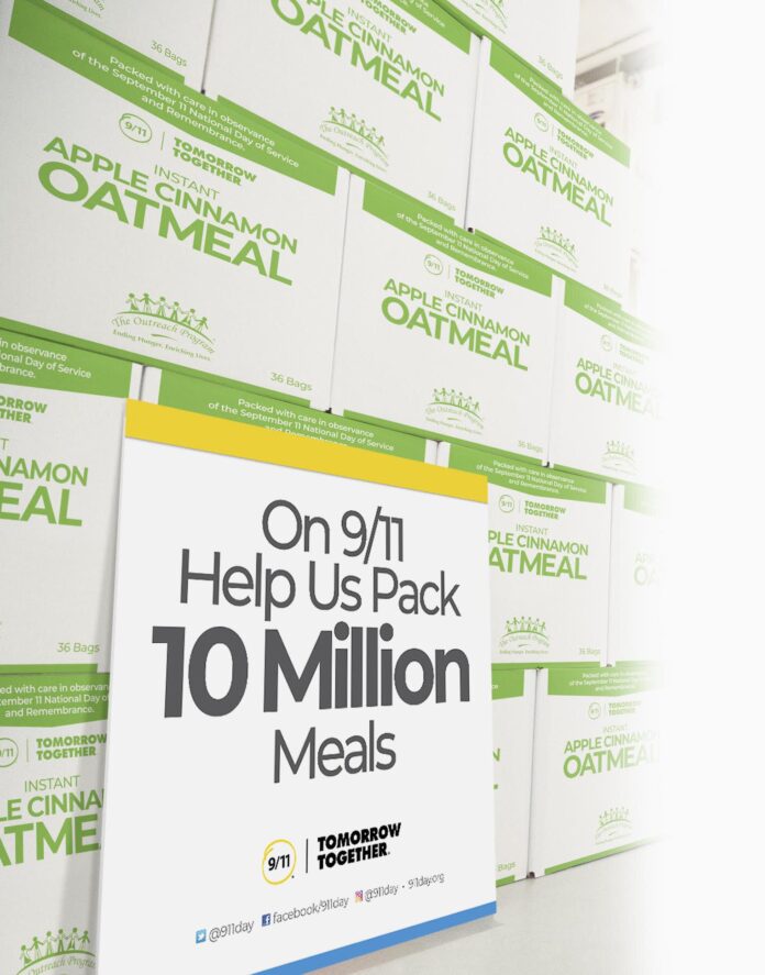 picture of 10 million meals sign