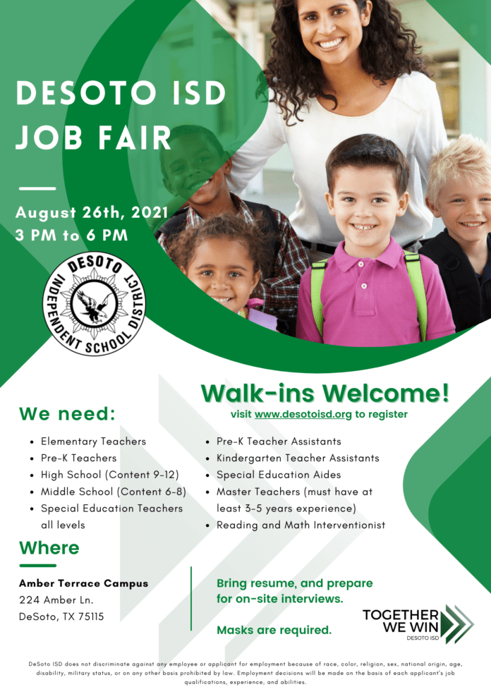 DeSoto ISD job fair poster