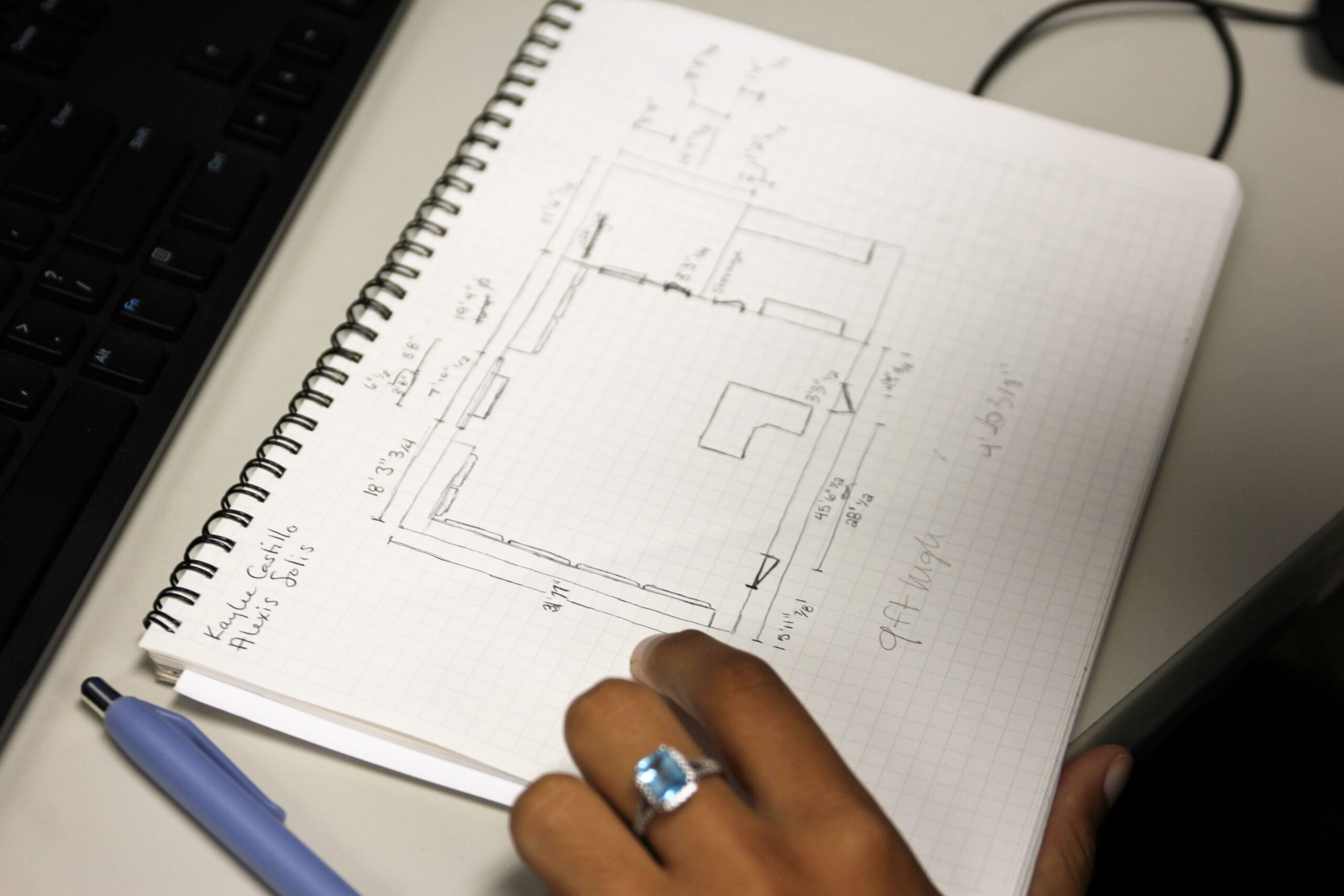 notebook with design