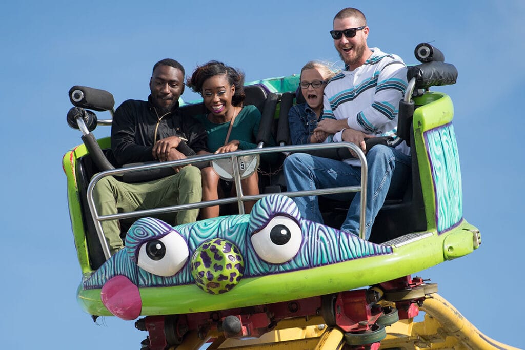 people on ride at state fair of texas