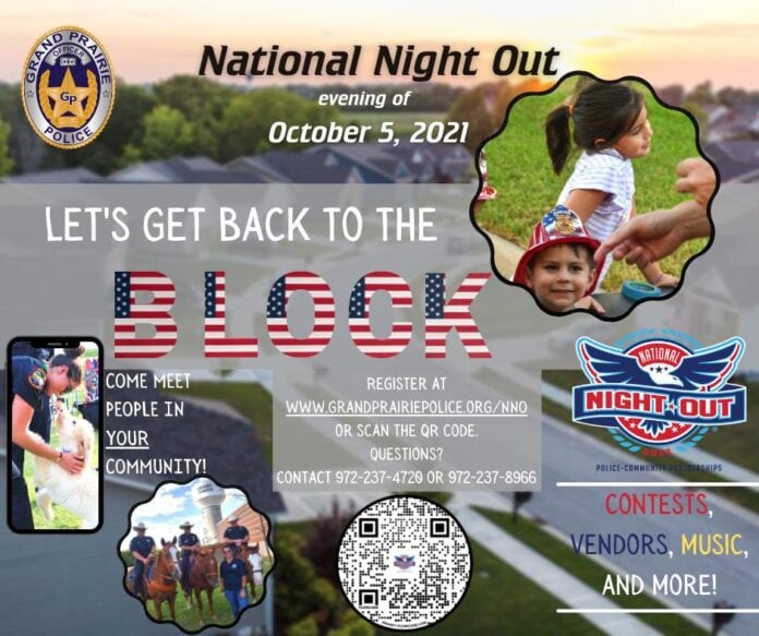 Grand Prairie National Night Out Poster