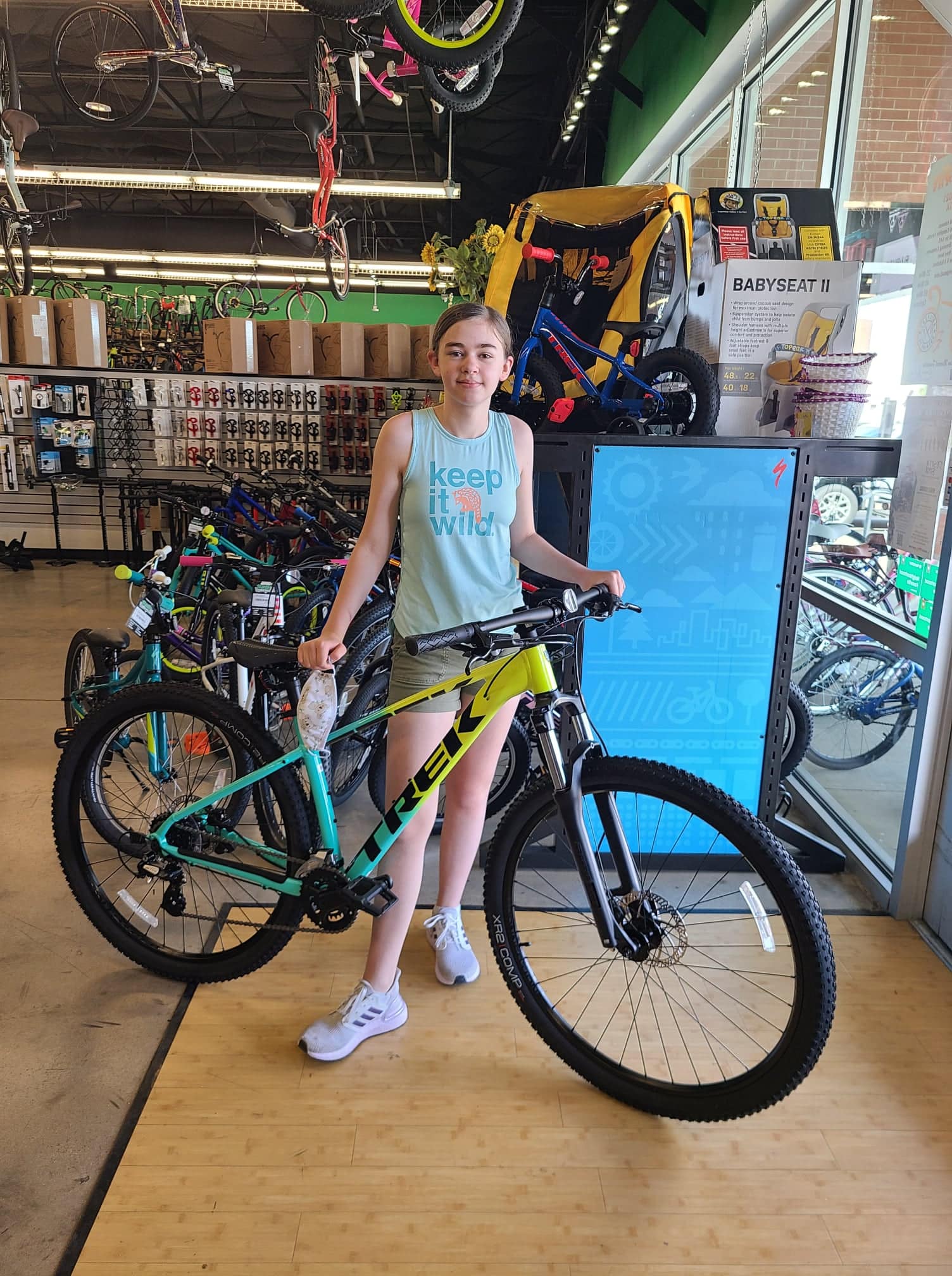 girl with Trek bike