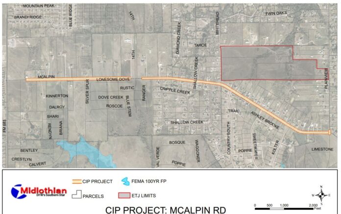Mcalpin road improvement map