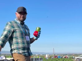 Bryan Kaeser at Bell Pepper farm
