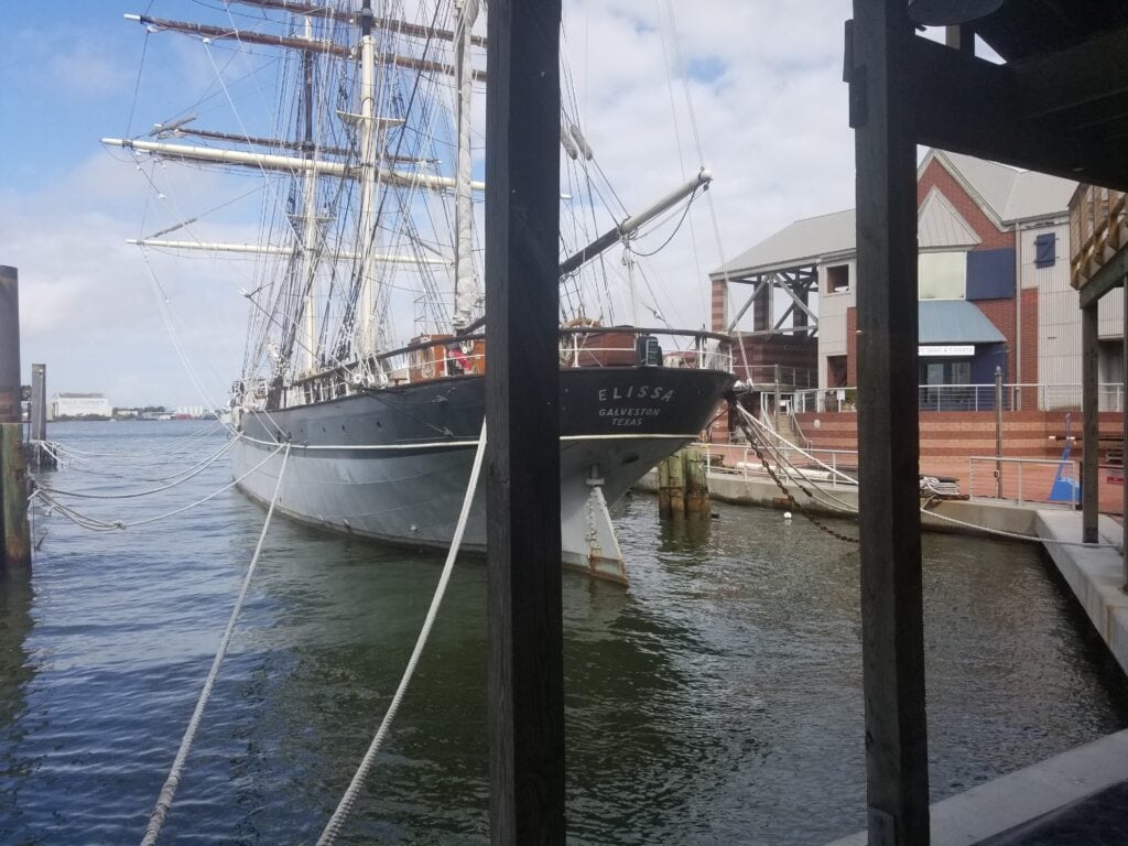 Elissa docked in Galveston