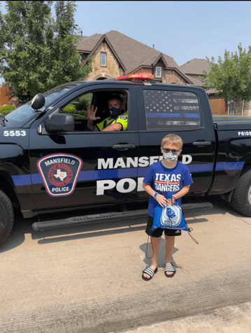 Police Officer in truck