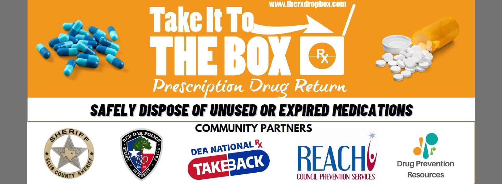 Red Oak drug takeback graphic