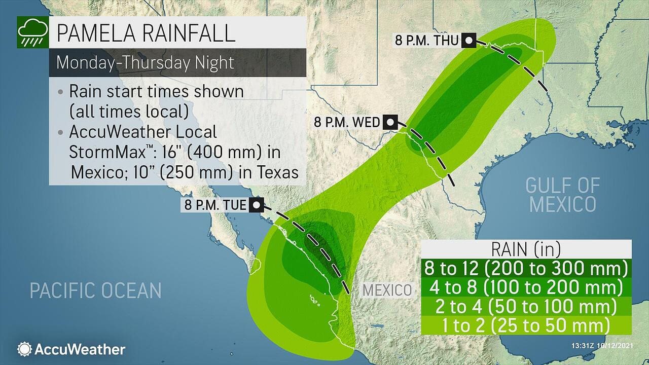 rainfall map october 12