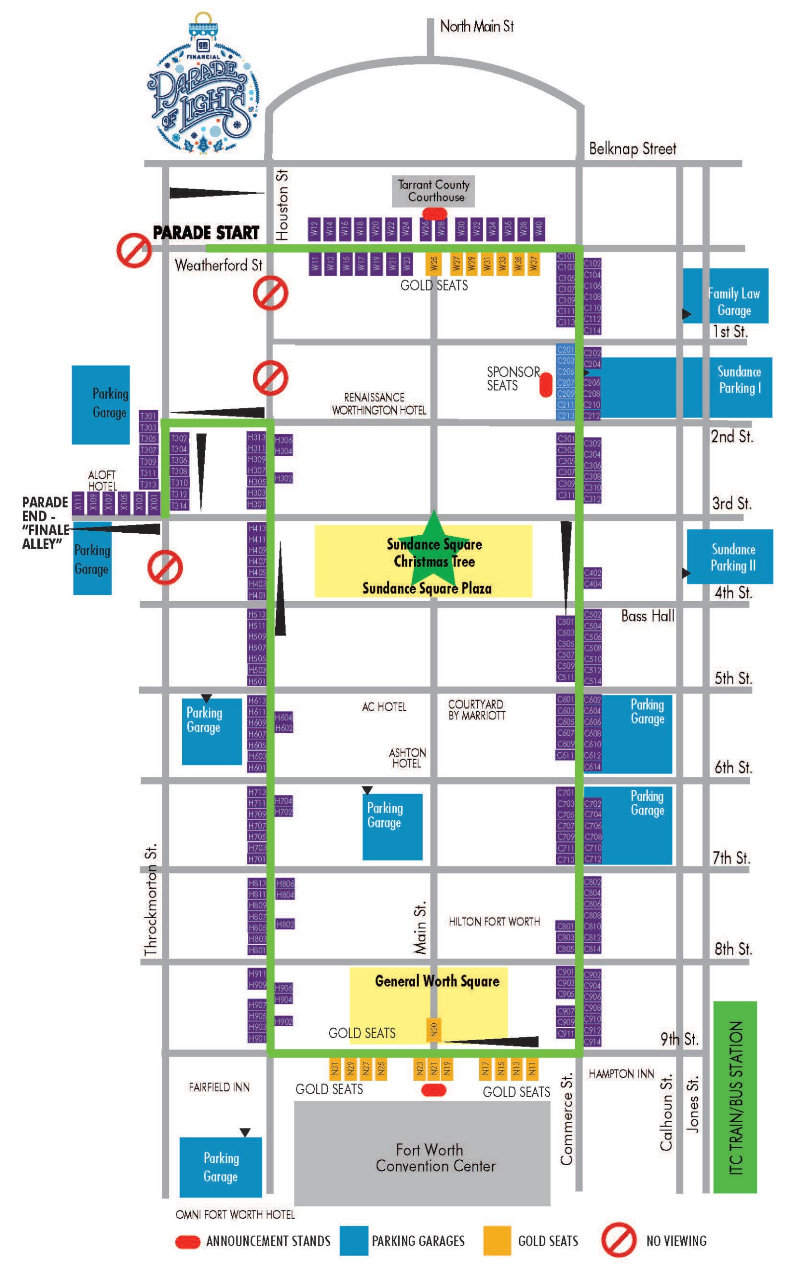 Parade of lights map