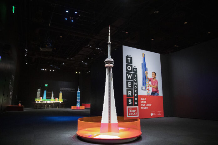 tower made of LEGO bricks