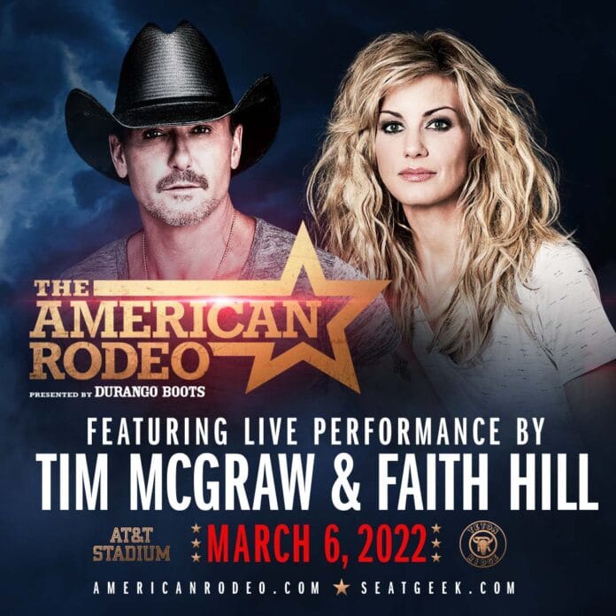 American Rodeo flyer with Tim McGraw Faith Hill